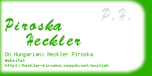 piroska heckler business card
